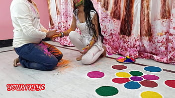 Holi Special: Indian Priya Ne Apne Step Brother Ke Saath Rangon Mein Khoob Masti Ki
