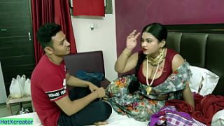 भाग्यशाली भारतीय लड़का और उसकी खूबसूरत नई दुल्हन का जोशीला रोमांस