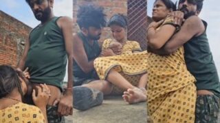खुले छत पर लखनऊ जोड़े का सेक्स वीडियो वायरल