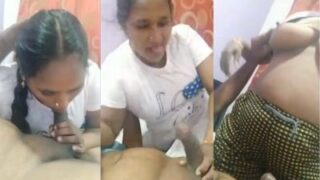 गांव की गोरी होटल में चूस रही है अपने काले लंड वाले प्रेमी का जिस्म