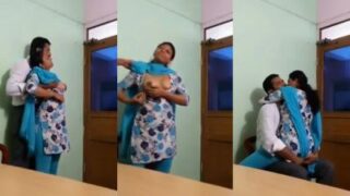 दक्षिण भारतीय जोड़े का कैबिन में ऑफिस सेक्स