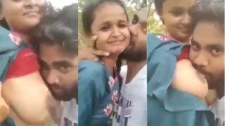 भारतीय बाहरी सेक्स में लड़का अपनी गर्लफ्रेंड के टाइट दूध चूस रहा है