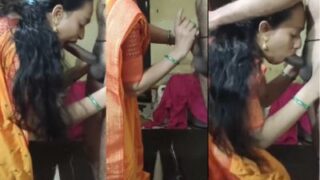 मदुरै की एक महिला अपने देवर को तमिल अंदाज में चूसती है