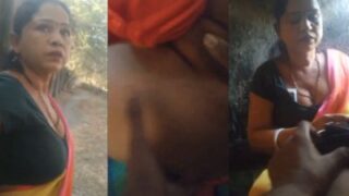 सड़क पर प्लास्टिक की झोंपड़ी में एक भड़काऊ देसी रांड को जोर से चोदता हुआ हॉर्नी लड़का