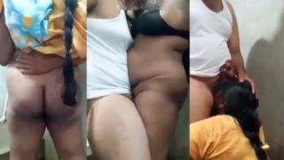 तेलुगु औरत लंड चूसती है और खड़े होकर चुदाई का मजा लेती है