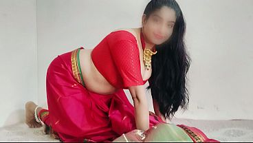 गर्म देसी भाभी के लाल साड़ी में भारी भरकम जोड़े और जोरदार चुदाई, देसी हिंदी आवाज़